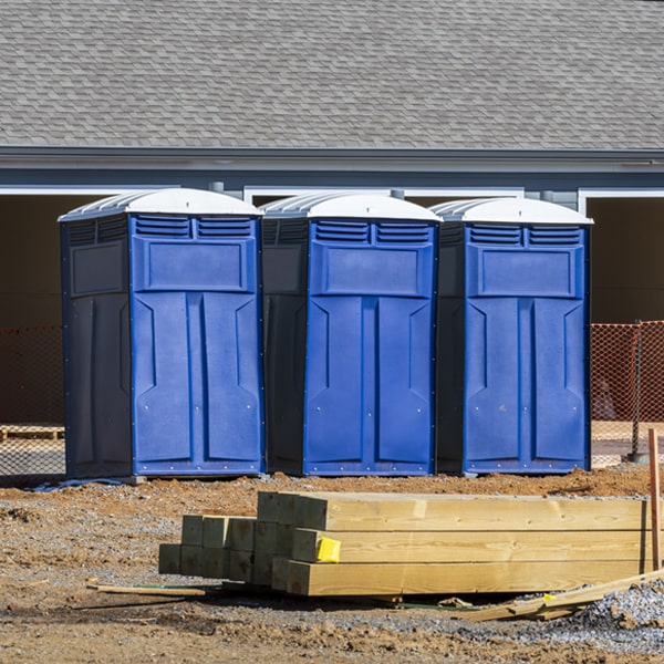 what is the cost difference between standard and deluxe portable toilet rentals in Russell KS